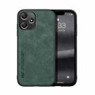 For Xiaomi Redmi 12 5G Skin Feel Magnetic Leather Back Phone Case(Green) - 1