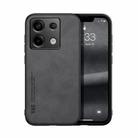 For Xiaomi Redmi Note 13 Pro 5G Skin Feel Magnetic Leather Back Phone Case(Dark Grey) - 1