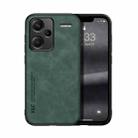 For Xiaomi Redmi Note 13 Pro+ 5G Skin Feel Magnetic Leather Back Phone Case(Green) - 1