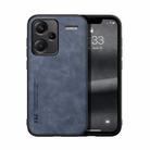 For Xiaomi Redmi Note 13 Pro+ 5G Skin Feel Magnetic Leather Back Phone Case(Blue) - 1