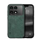 For Xiaomi Redmi K70 Skin Feel Magnetic Leather Back Phone Case(Green) - 1