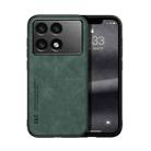 For Xiaomi Redmi K70E Skin Feel Magnetic Leather Back Phone Case(Green) - 1