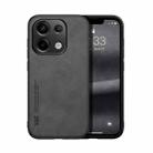 For Xiaomi Redmi Note 13 Pro 4G Skin Feel Magnetic Leather Back Phone Case(Dark Grey) - 1