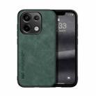 For Xiaomi Redmi Note 13 Pro 4G Skin Feel Magnetic Leather Back Phone Case(Green) - 1