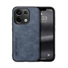 For Xiaomi Redmi Note 13 Pro 4G Skin Feel Magnetic Leather Back Phone Case(Blue) - 1