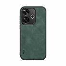 For Xiaomi Redmi Turbo 3 Skin Feel Magnetic Leather Back Phone Case(Green) - 2
