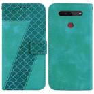 For LG K41S/K51S 7-shaped Embossed Leather Phone Case(Green) - 1