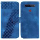 For LG K41S/K51S 7-shaped Embossed Leather Phone Case(Blue) - 1