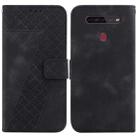 For LG K41S/K51S 7-shaped Embossed Leather Phone Case(Black) - 1