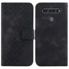 For LG K61 7-shaped Embossed Leather Phone Case(Black) - 1