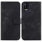 For LG K52/K62/Q52 7-shaped Embossed Leather Phone Case(Black) - 1