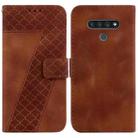 For LG Stylo 6/K71 7-shaped Embossed Leather Phone Case(Brown) - 1