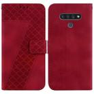 For LG Stylo 6/K71 7-shaped Embossed Leather Phone Case(Red) - 1