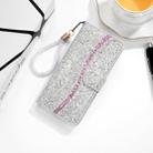 For Samsung Galaxy A71 Glitter Powder Horizontal Flip Leather Case with Card Slots & Holder & Lanyard(Silver) - 1