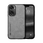 For Huawei nova 11 SE Skin Feel Magnetic Leather Back Phone Case(Light Grey) - 1