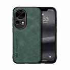 For Huawei nova 12 Pro Skin Feel Magnetic Leather Back Phone Case(Green) - 1