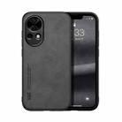 For Huawei nova 12 Skin Feel Magnetic Leather Back Phone Case(Dark Grey) - 1
