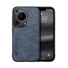 For Huawei Pura 70 Ultra Skin Feel Magnetic Leather Back Phone Case(Blue) - 1