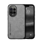 For Huawei nova 13 Pro Skin Feel Magnetic Leather Back Phone Case(Light Grey) - 1