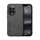 For Huawei nova 13 Pro Skin Feel Magnetic Leather Back Phone Case(Dark Grey) - 1