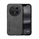 For Huawei Mate 70 Pro Skin Feel Magnetic Leather Back Phone Case(Dark Grey) - 1