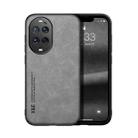 For Huawei nova 14 Ultra Skin Feel Magnetic Leather Back Phone Case(Light Grey) - 1