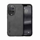 For Huawei nova 14 Ultra Skin Feel Magnetic Leather Back Phone Case(Dark Grey) - 1