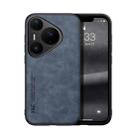 For Huawei Pura 80 Pro 5G Skin Feel Magnetic Leather Back Phone Case(Blue) - 1