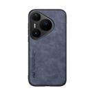 For Huawei Pura 80 Pro 5G Skin Feel Magnetic Leather Back Phone Case(Blue) - 2