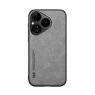For Huawei Pura 80 5G Skin Feel Magnetic Leather Back Phone Case(Light Grey) - 2