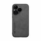 For Huawei Pura 80 5G Skin Feel Magnetic Leather Back Phone Case(Dark Grey) - 2