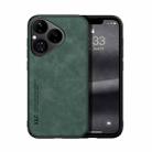 For Huawei Pura 80 5G Skin Feel Magnetic Leather Back Phone Case(Green) - 1