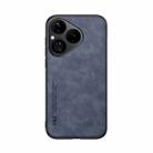 For Huawei Pura 80 5G Skin Feel Magnetic Leather Back Phone Case(Blue) - 2