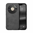 For Honor X50 Skin Feel Magnetic Leather Back Phone Case(Dark Grey) - 1