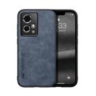 For Honor 90 GT Skin Feel Magnetic Leather Back Phone Case(Blue) - 1