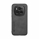 For Honor Magic6 Pro Skin Feel Magnetic Leather Back Phone Case(Dark Grey) - 2