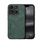 For Honor X8b Skin Feel Magnetic Leather Back Phone Case(Green) - 1