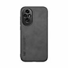For Honor 200 Skin Feel Magnetic Leather Back Phone Case(Dark Grey) - 2