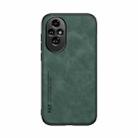 For Honor 200 Skin Feel Magnetic Leather Back Phone Case(Green) - 2