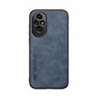 For Honor 200 Skin Feel Magnetic Leather Back Phone Case(Blue) - 2