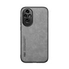 For Honor 200 Pro Skin Feel Magnetic Leather Back Phone Case(Light Grey) - 2