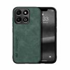 For Honor X6b Skin Feel Magnetic Leather Back Phone Case(Green) - 1