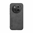 For Honor X60 Pro Skin Feel Magnetic Leather Back Phone Case(Dark Grey) - 2