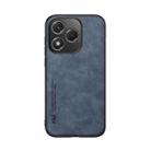 For Honor 400 Lite Global Skin Feel Magnetic Leather Back Phone Case(Blue) - 2