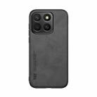 For Honor X8c 4G Skin Feel Magnetic Leather Back Phone Case(Dark Grey) - 2