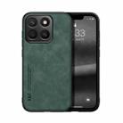 For Honor X8c 4G Skin Feel Magnetic Leather Back Phone Case(Green) - 1