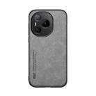 For Honor Power Skin Feel Magnetic Leather Back Phone Case(Light Grey) - 2