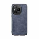 For Honor Power Skin Feel Magnetic Leather Back Phone Case(Blue) - 2