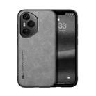 For Honor 400 Pro Global 160.8mm Skin Feel Magnetic Leather Back Phone Case(Light Grey) - 1