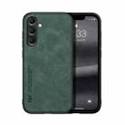 For Samsung Galaxy S24 5G Skin Feel Magnetic Leather Back Phone Case(Green) - 1